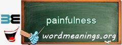 WordMeaning blackboard for painfulness